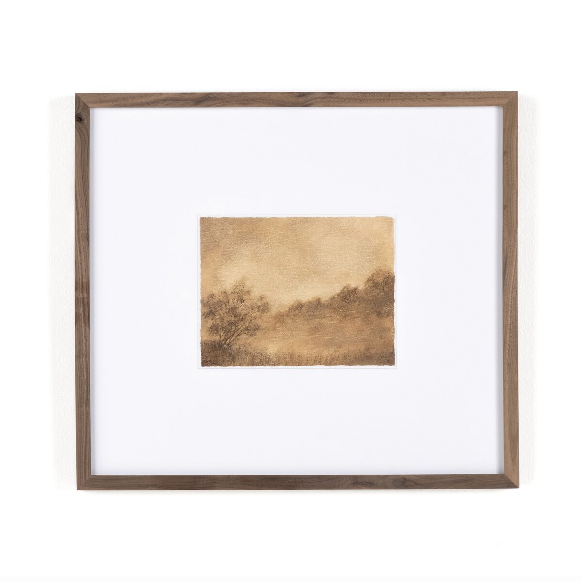 Hillside Haze VIII by Aileen Fitzgerald - Rustic Walnut