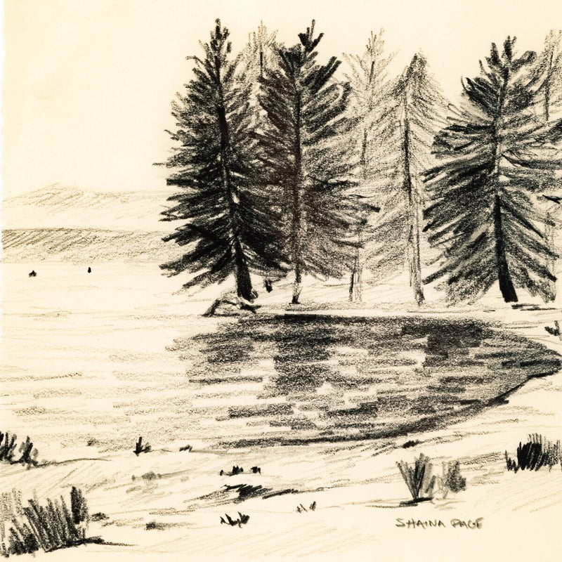 Serene I by Shaina Page - Rustic Walnut