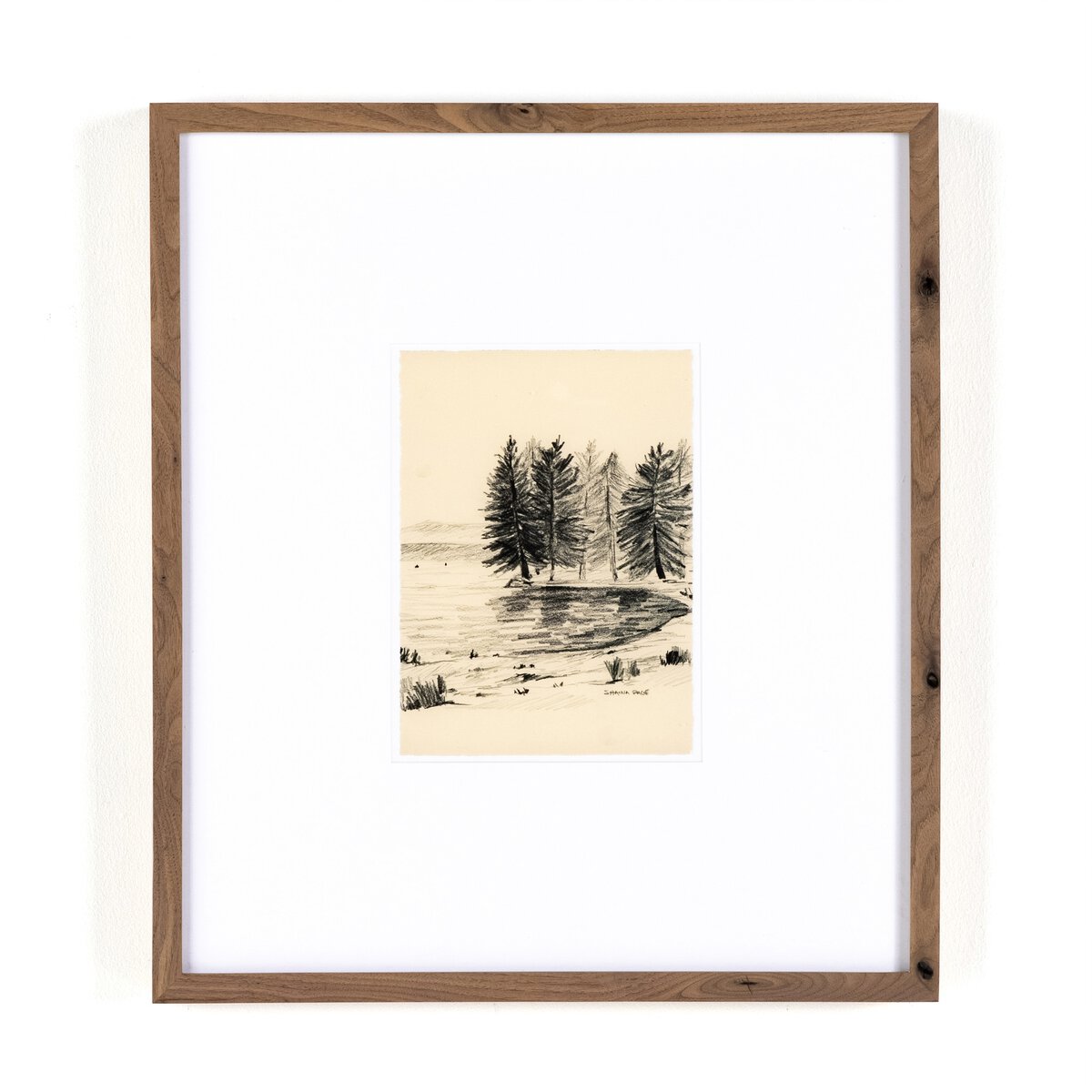 Serene I by Shaina Page - Rustic Walnut