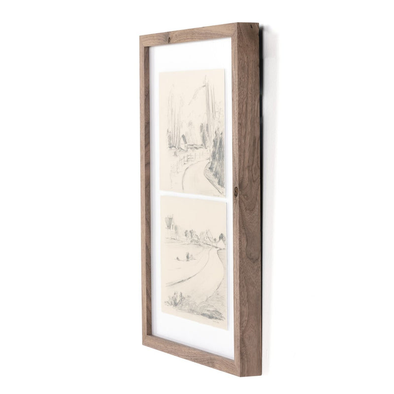 In The Country I by Shaina Page - Rustic Walnut