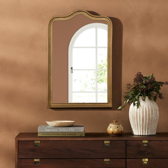 Effie Mirror - Raw Antique Brass Iron