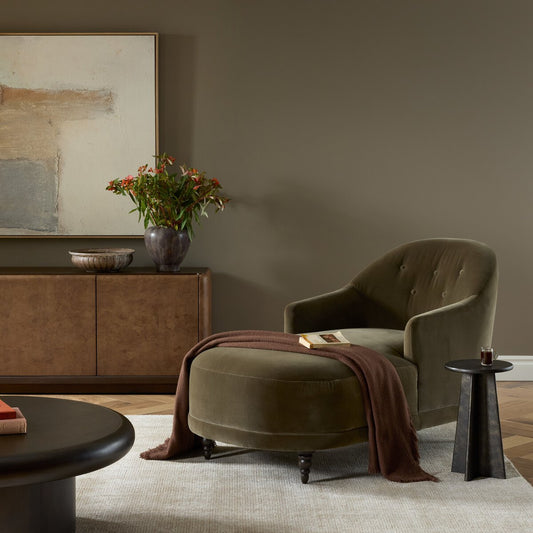 Marnie Chaise Lounge - Surrey Olive