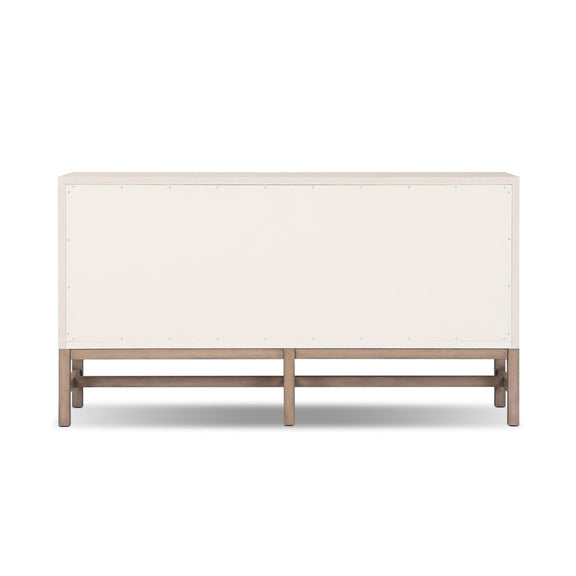 Fiona 6 Drawer Dresser - Ivory Painted Raffia