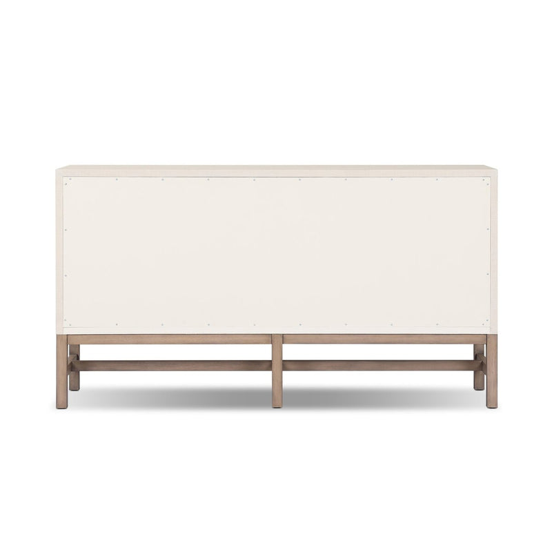 Fiona 6 Drawer Dresser - Ivory Painted Raffia