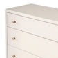 Fiona 6 Drawer Dresser - Ivory Painted Raffia