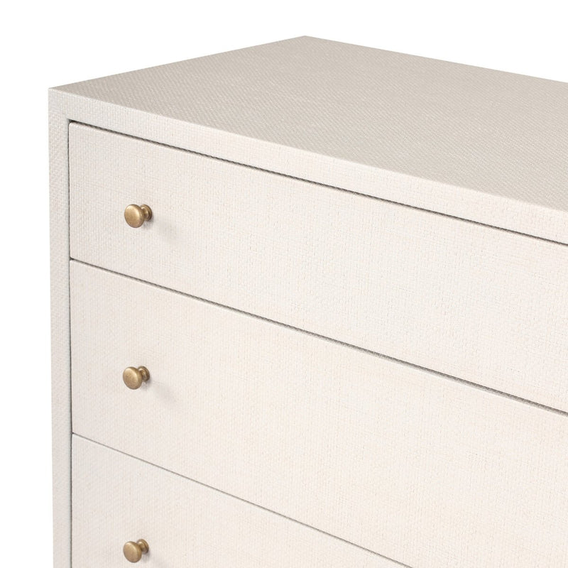 Fiona 6 Drawer Dresser - Ivory Painted Raffia
