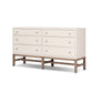 Fiona 6 Drawer Dresser - Ivory Painted Raffia