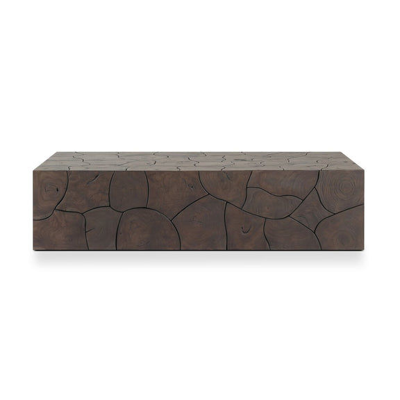 Tomlin Outdoor Coffee Table - Stained Saddle Brown