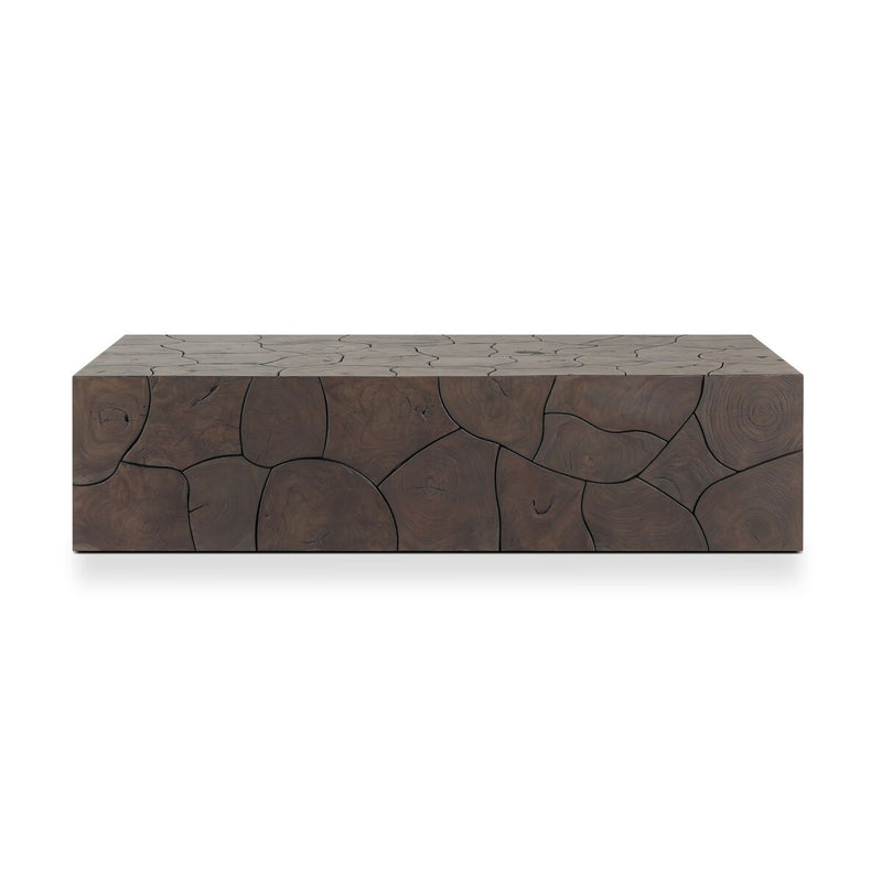 Tomlin Outdoor Coffee Table - Stained Saddle Brown