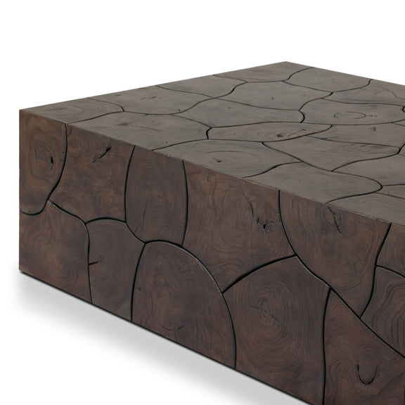 Tomlin Outdoor Coffee Table - Stained Saddle Brown