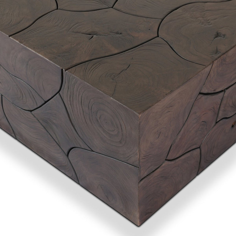 Tomlin Outdoor Coffee Table - Stained Saddle Brown