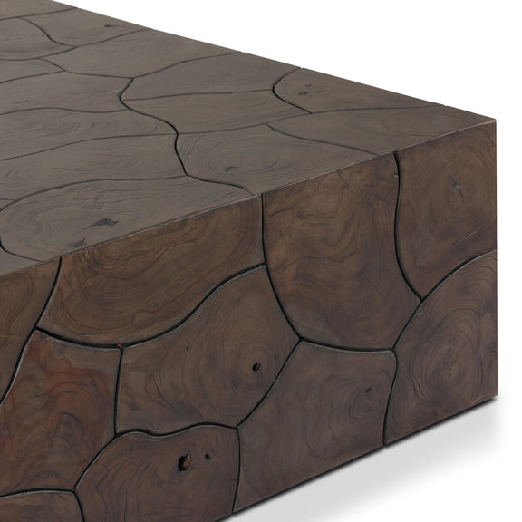 Tomlin Outdoor Coffee Table - Stained Saddle Brown