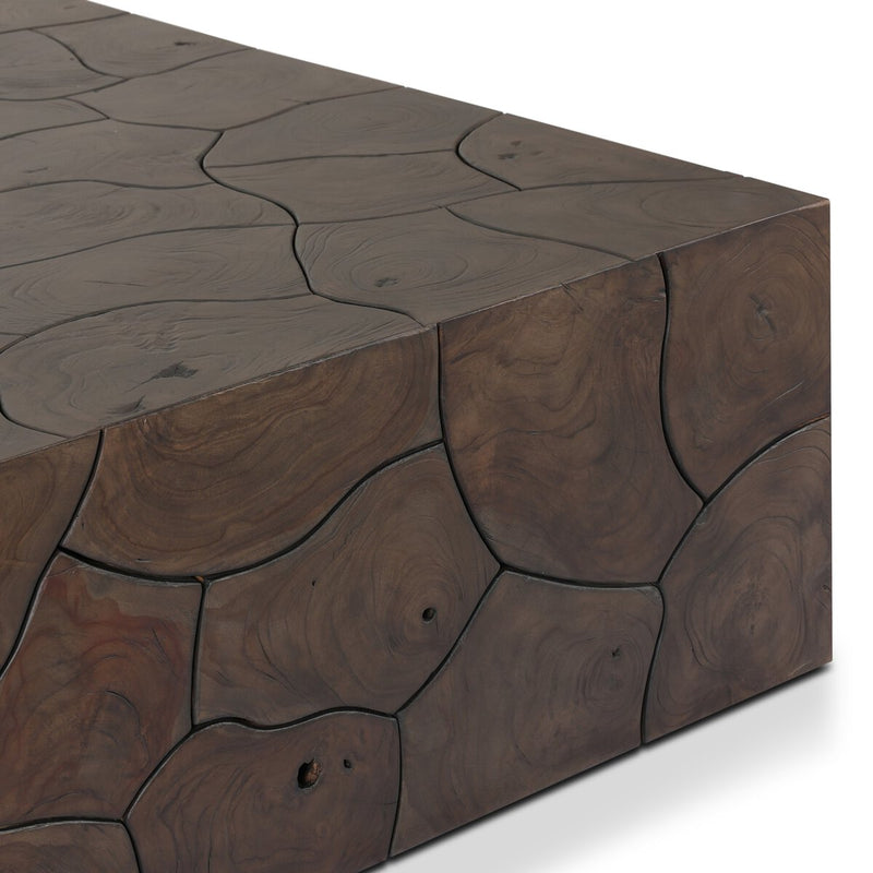 Tomlin Outdoor Coffee Table - Stained Saddle Brown