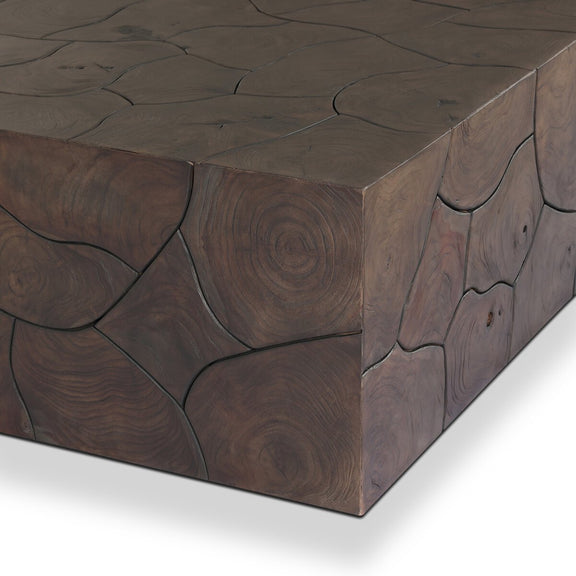 Tomlin Outdoor Coffee Table - Stained Saddle Brown