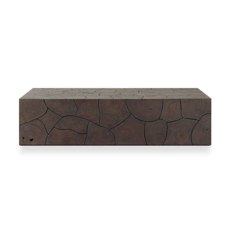 Tomlin Outdoor Coffee Table - Stained Saddle Brown