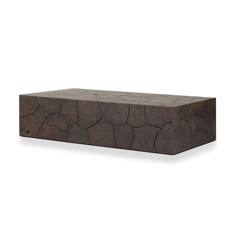 Tomlin Outdoor Coffee Table - Stained Saddle Brown