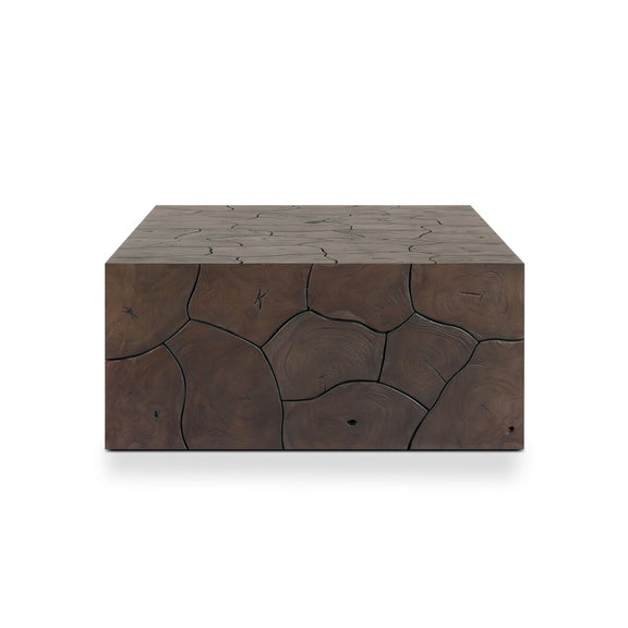 Tomlin Outdoor Coffee Table - Stained Saddle Brown