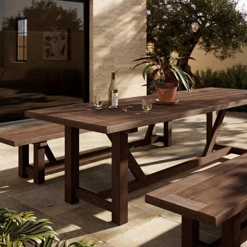Stewart Outdoor Dining Table - Stained Heritage Brown