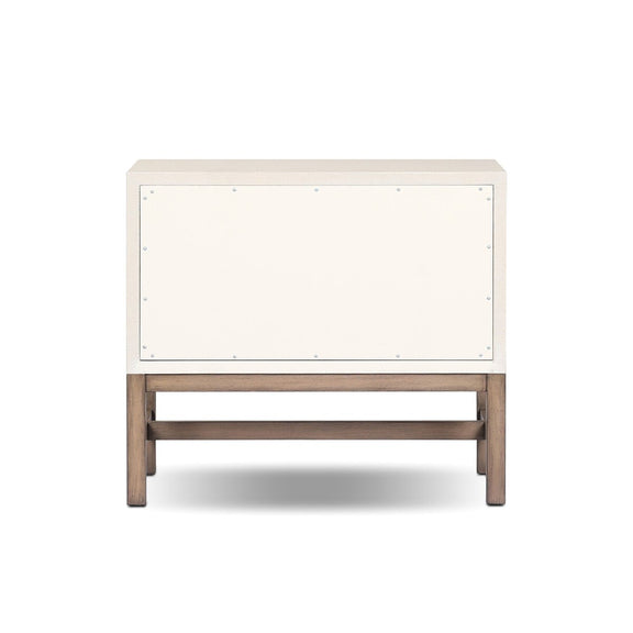 Fiona Nightstand - Ivory Painted Raffia