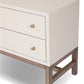 Fiona Nightstand - Ivory Painted Raffia