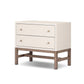Fiona Nightstand - Ivory Painted Raffia