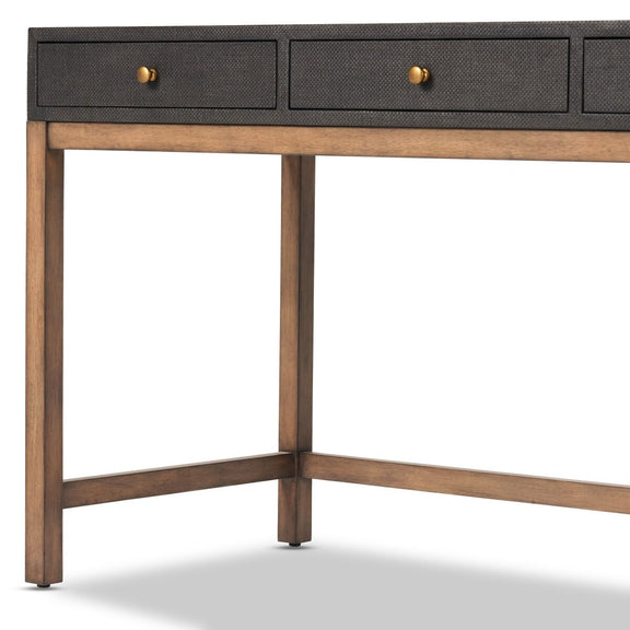 Fiona Desk - Black Raffia