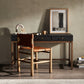 Fiona Desk - Black Raffia