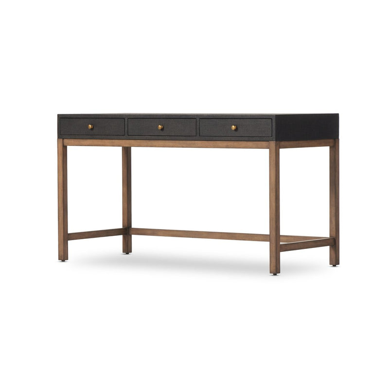 Fiona Desk - Black Raffia
