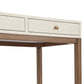 Fiona Desk - Ivory Painted Raffia