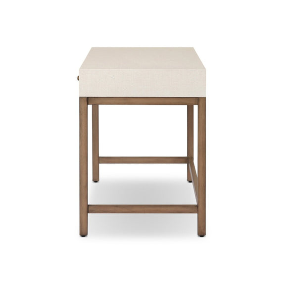 Fiona Desk - Ivory Painted Raffia