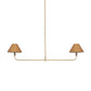 Cullen Linear Double Pendant - Camel Leather
