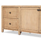 Gaines Media Console - Aged Light Pine