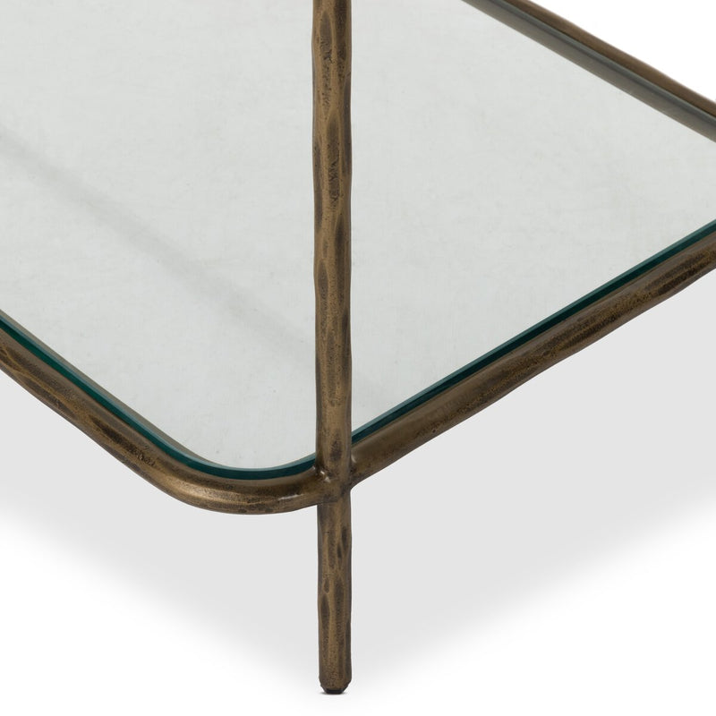 Swinton Bookcase - Hammered Aged Brass