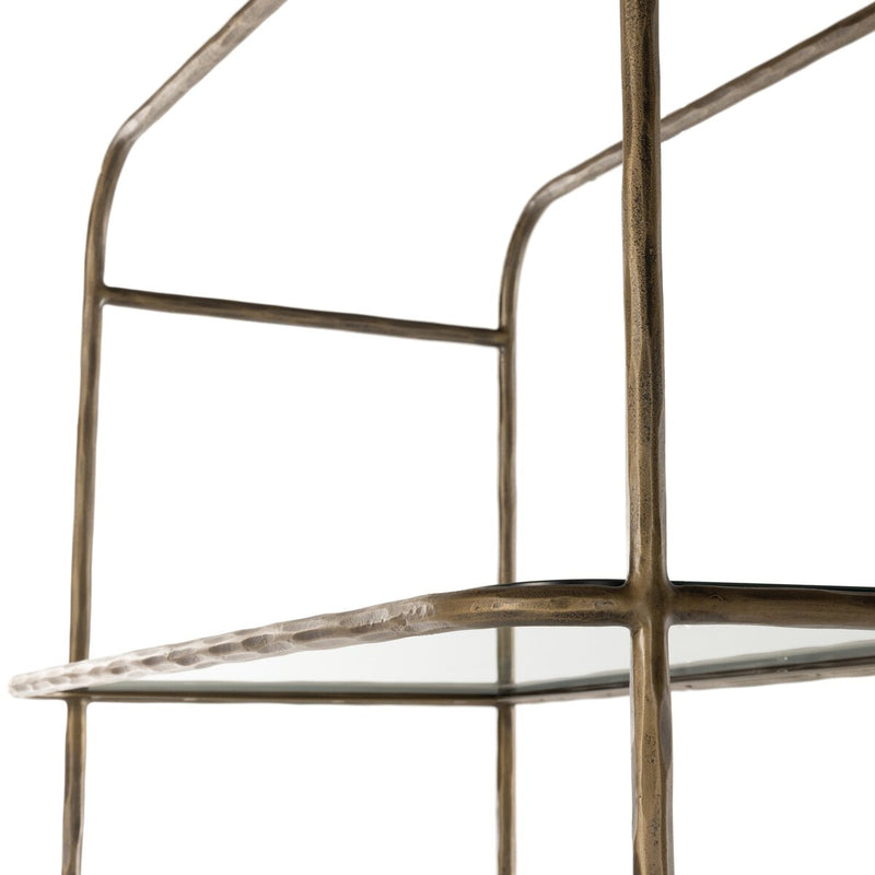 Swinton Bookcase - Hammered Aged Brass