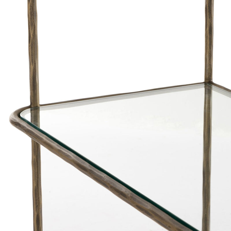 Swinton Bookcase - Hammered Aged Brass