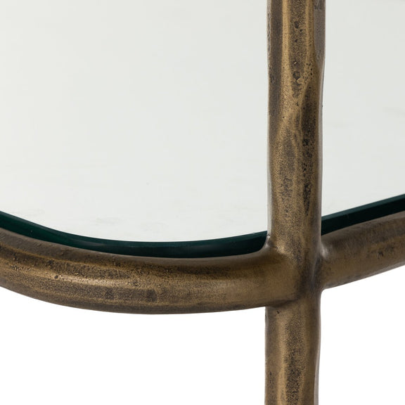 Swinton Bookcase - Hammered Aged Brass