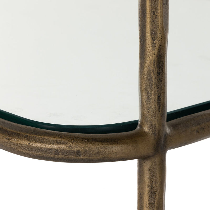 Swinton Bookcase - Hammered Aged Brass