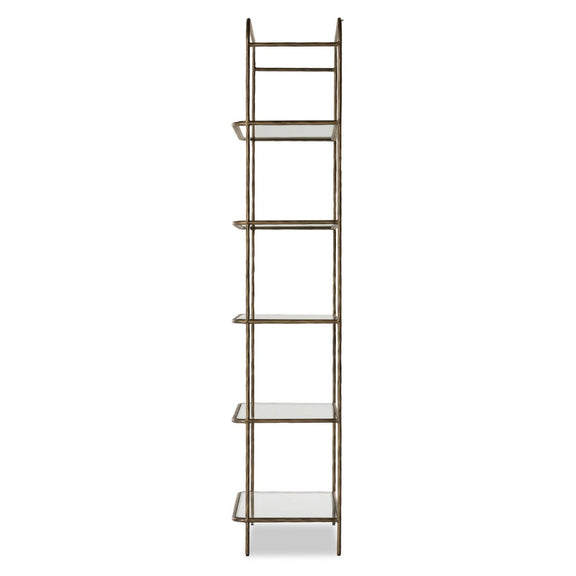 Swinton Bookcase - Hammered Aged Brass