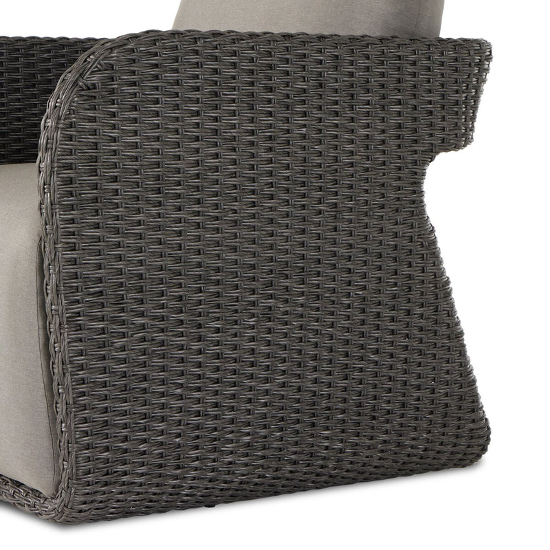 Geneva Outdoor Swivel Chair - Vintage Coal