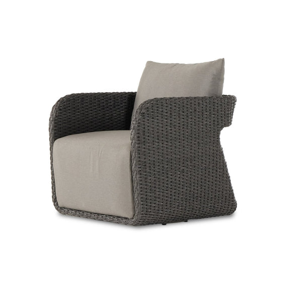 Geneva Outdoor Swivel Chair - Vintage Coal