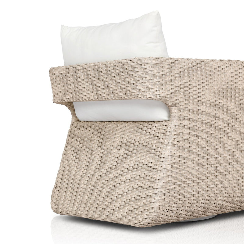 Geneva Outdoor Swivel Chair - Vintage White