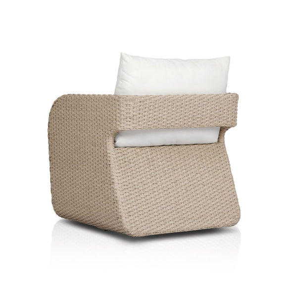 Geneva Outdoor Swivel Chair - Vintage White