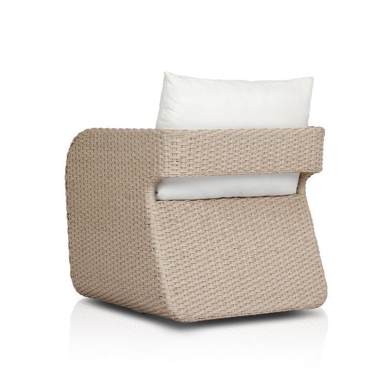 Geneva Outdoor Swivel Chair - Vintage White