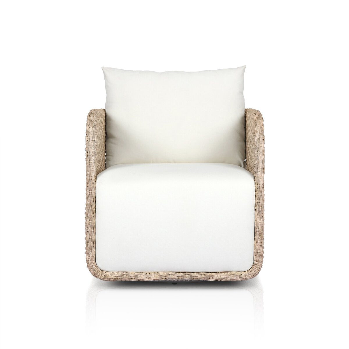 Geneva Outdoor Swivel Chair - Vintage White