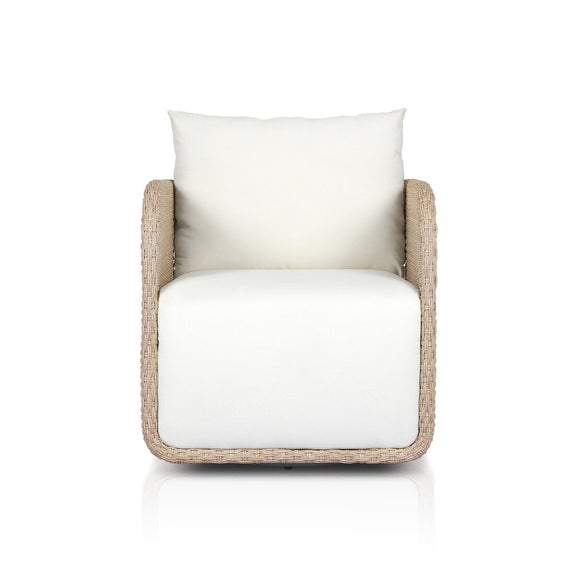Geneva Outdoor Swivel Chair - Vintage White