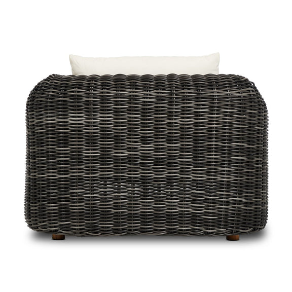 Messina Outdoor Chaise Lounge - Chunky Charcoal Woven