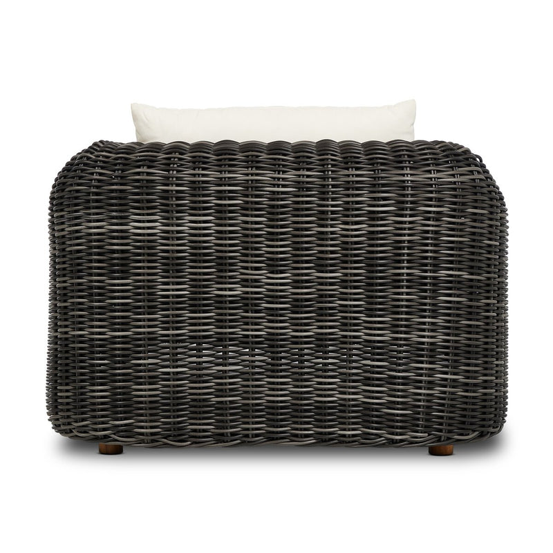Messina Outdoor Chaise Lounge - Chunky Charcoal Woven