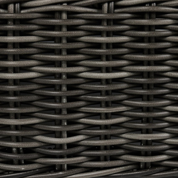 Messina Outdoor Chaise Lounge - Chunky Charcoal Woven