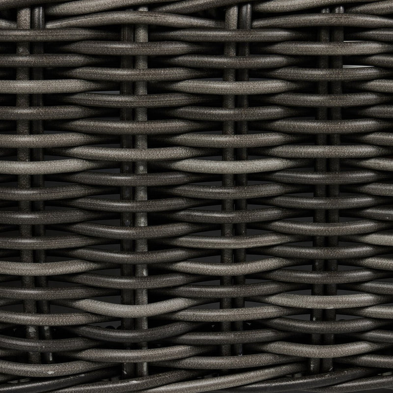 Messina Outdoor Chaise Lounge - Chunky Charcoal Woven