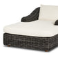 Messina Outdoor Chaise Lounge - Chunky Charcoal Woven